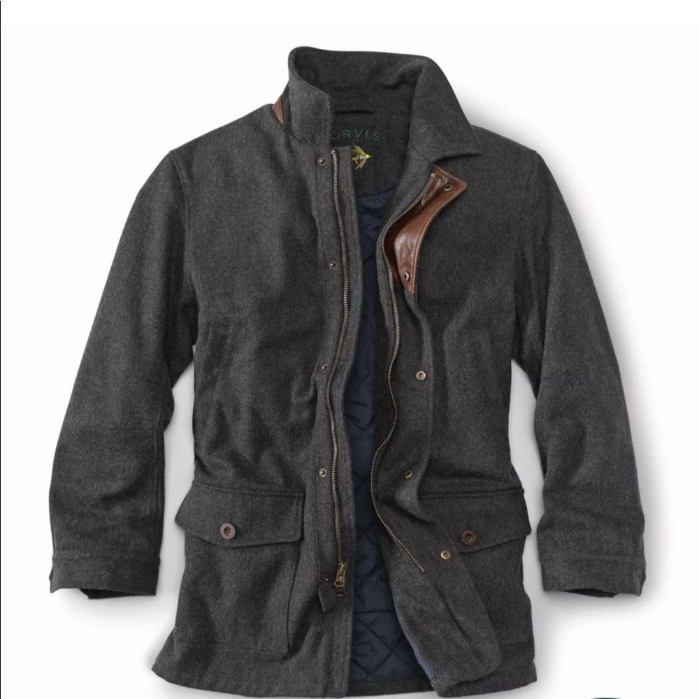 Orvis Wool Driving Coat; Size L; Dark Charcoal; NWOT
